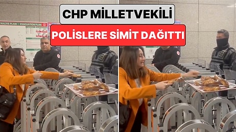 CHP Milletvekili Aysu Bankoğlu Çağlayan Adliyesi Önünde Bekleyen Polislere Simit Dağıttı