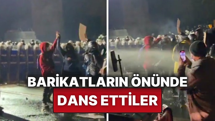 İmamoğlu’nun Tutuklanmasının Ardından Protestolar Sürerken Bir Çift, Polis Barikatlarının Önünde Dans Etti