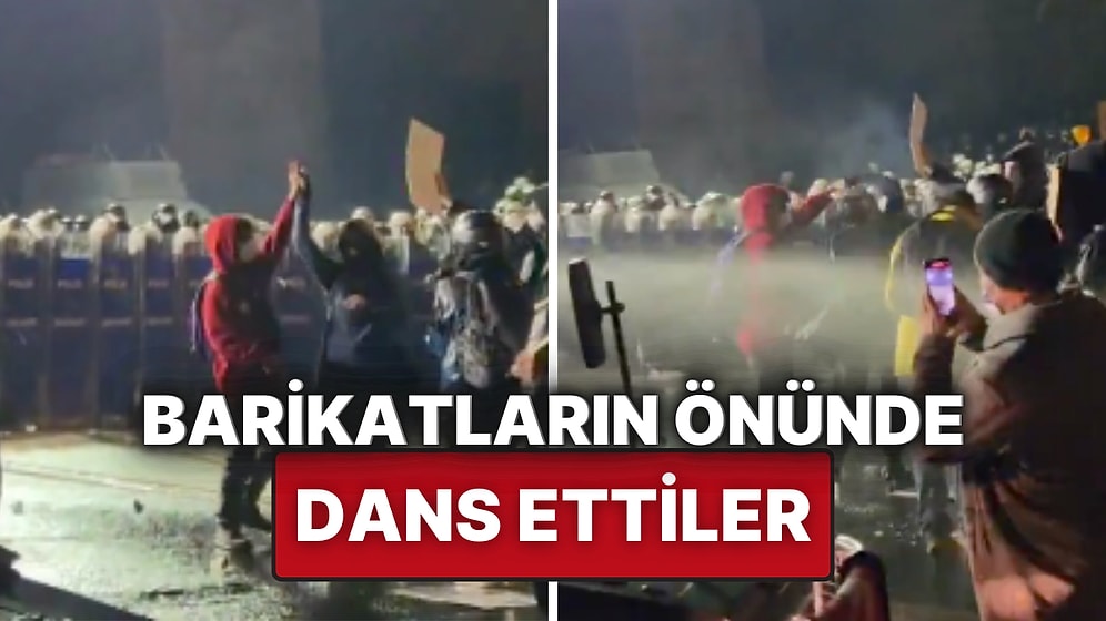 İmamoğlu’nun Tutuklanmasının Ardından Protestolar Sürerken Bir Çift, Polis Barikatlarının Önünde Dans Etti