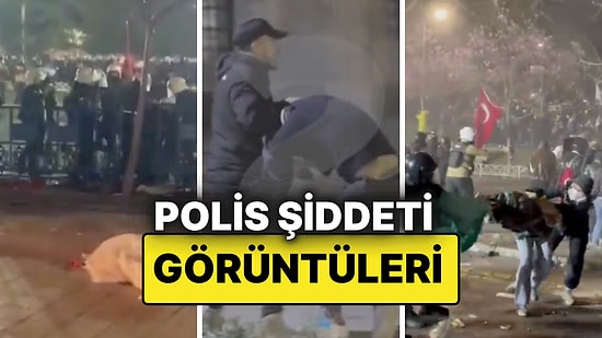 Ekrem İmamoğlu'nun Tutuklanmasını Protesto İçin Sokağa Çıkan Gençlere Polis Müdahalesi ve Şiddet Görüntüleri