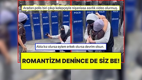 İmamoğlu’na Destek Eylemlerine Katılan Bir Genç, Kız Arkadaşına Evlilik Teklif Etti