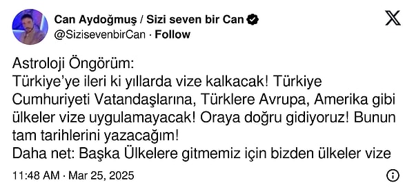 "Türklere Avrupa, Amerika gibi ülkeler vize uygulamayacak!"