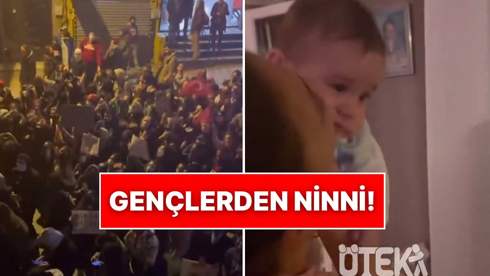 Eylem Yapan Gençler Camdan Onları İzleyen Bebeği Görünce Ninni Söyledi