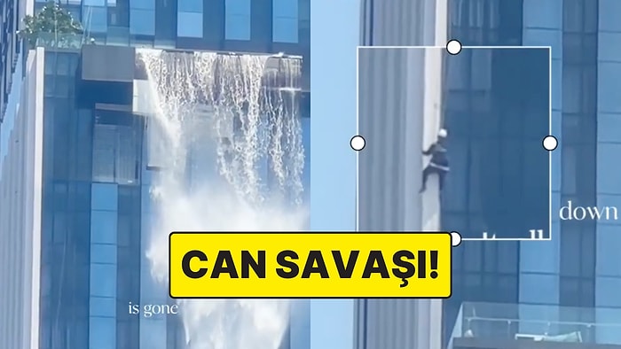 Deprem Esnasında Cam Silme İşçisi Binada Asılı Kaldı: Çatıdaki Havuz Patlayınca Zorlu Anlara Sebep Oldu