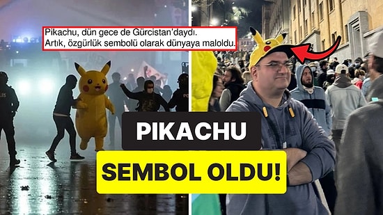 "Özgürlük Sembolü" Oldu: Eylemci Pikachu, Gürcistan'daki Eylemlere de Sıçradı