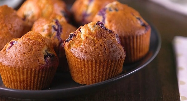 Yaban Mersinli Limonlu Muffin