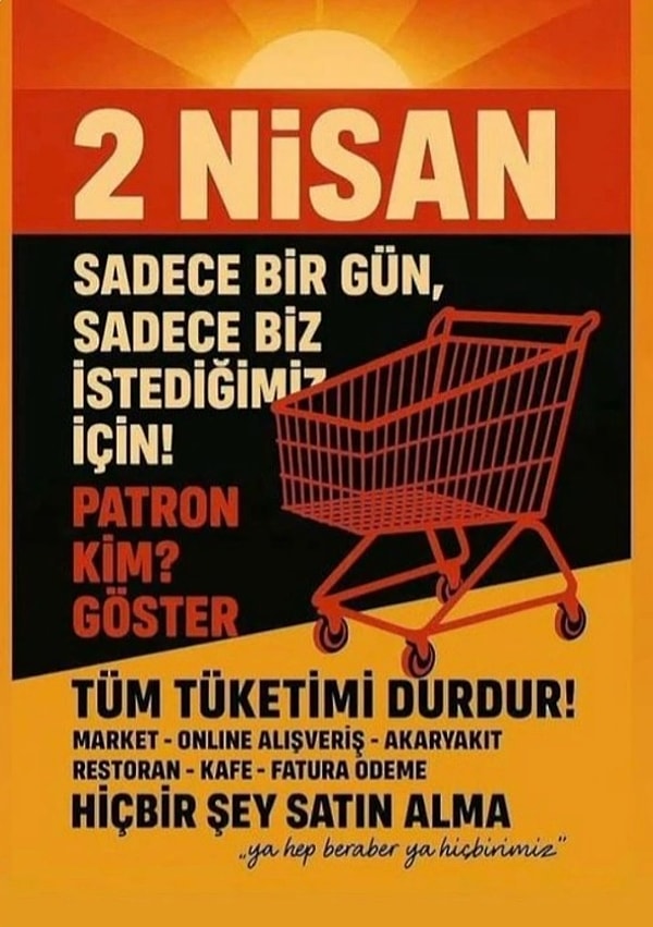 Hemen akabinde sosyal medyada 2 Nisan'da tüketimi kökünden durdurma çağrıları yer almaya başladı.