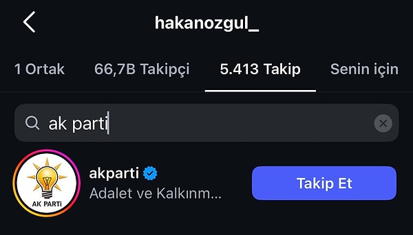 Akademi Organizasyon'un sahibi Hakan Özgül'ün Instagram hesabı da kullanıcılar tarafından incelendi.