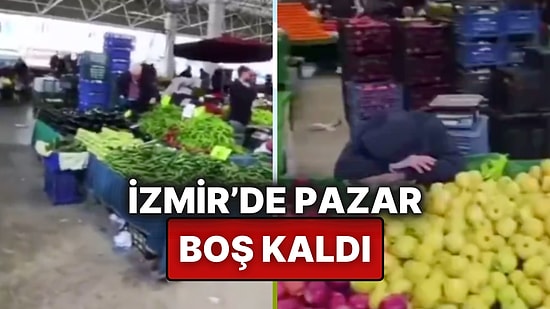 2 Nisan Boykotunda İzmir'de Pazar Boş Kaldı: "Pazarcılar Tezgahlarını Toplayıp Gidiyor"