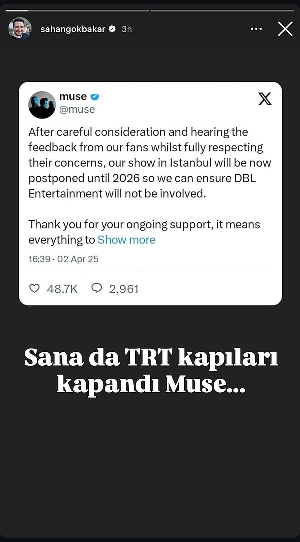 Magazin dünyasını sarsan olaylara ünlü pek çok isimden tepkiler yükselirken Şahan Gökbakar iki olaya da atıfta bulunduğu bir paylaşım yaptı.