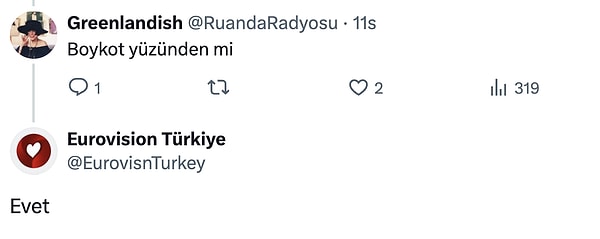 Hesabın erişime engellenme nedeni ise boykot paylaşımı.