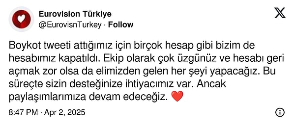 Ardından şu açıklama geldi.
