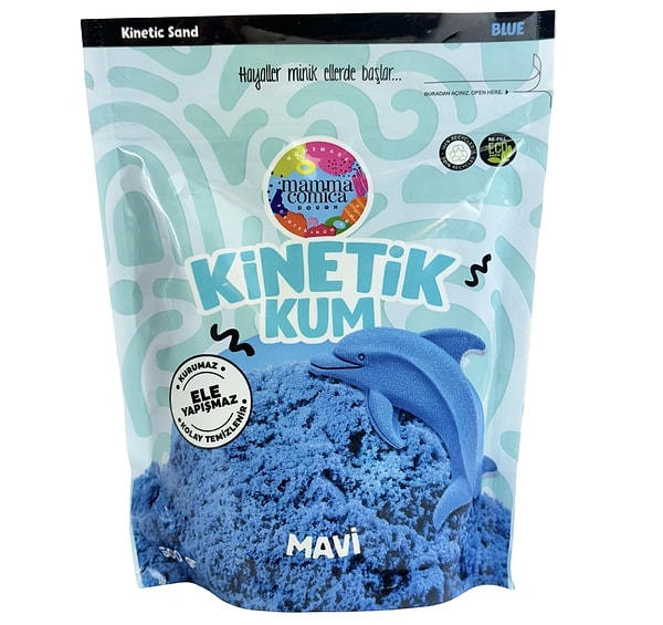 6. Mammacomica Dough Mavi Kinetik Kum - 500 gr