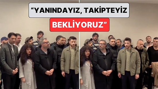 Cem Yiğit Üzümoğlu'na Destek İçin Çağlayan Adliyesi'ne Giden Oyuncular Sendikası Üyeleri Açıklama Yaptı