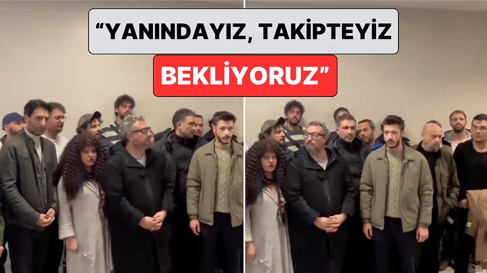 Cem Yiğit Üzümoğlu'na Destek İçin Çağlayan Adliyesi'ne Giden Oyuncular Sendikası Üyeleri Açıklama Yaptı