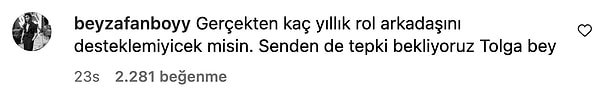 Yorum sınırlarına aldırış etmeyen sosyal medya kullanıcıları Tolga Sarıtaş'a epey tepki gösterdi!