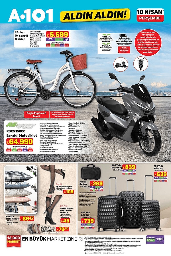 26 Jant Ön Sepetli Bisiklet 5.599 TL