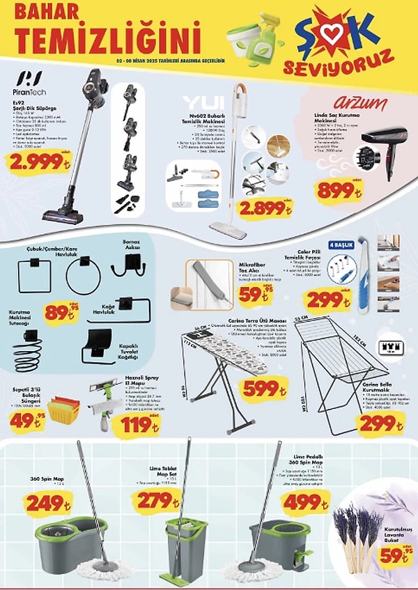 PiranTech Şarjlı Dik Süpürge 2.999 TL,