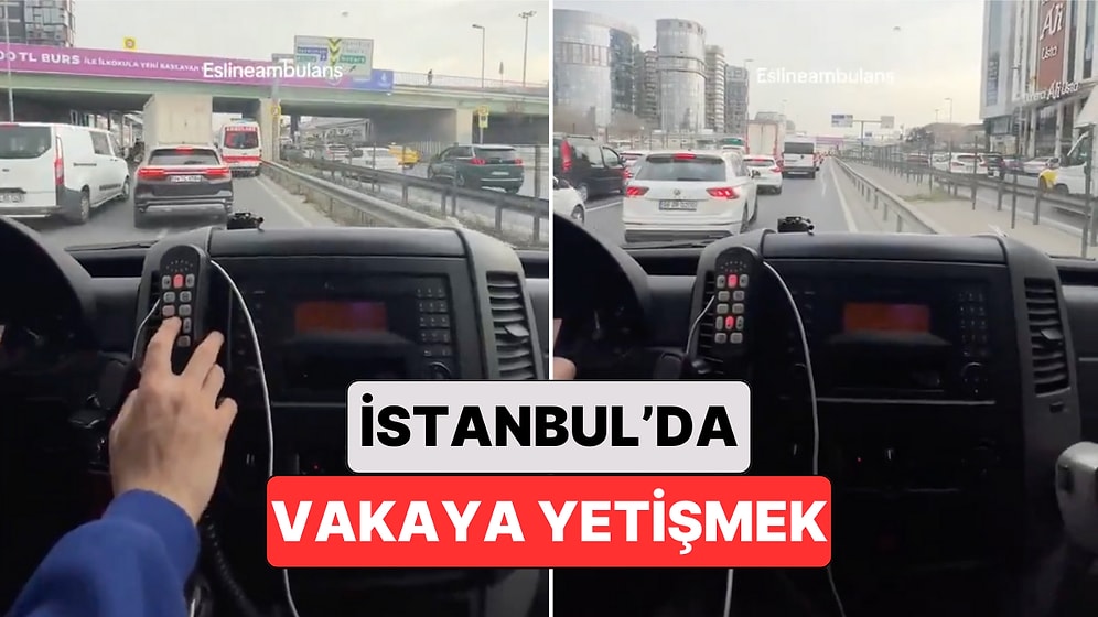 İstanbul'da Bir Ambulans Şoförü Sıkışık Trafikte İlerlemeye Çalıştığı Anları Paylaştı