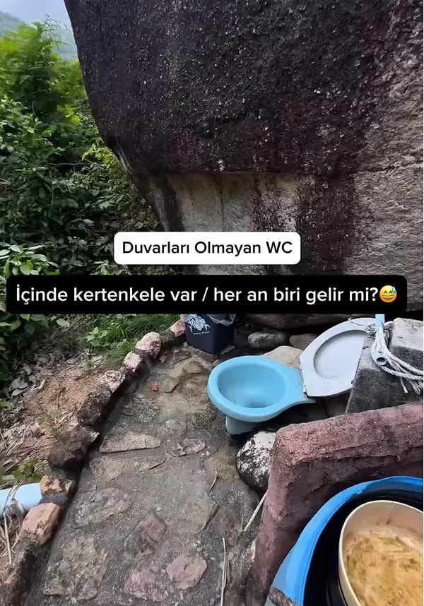 Tuvaletin içinde kertenkele olması doğallığın şovu diyebilir miyiz?