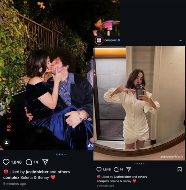 Justin Geçtiğimiz aylarda Benny Blanco'yu takipten çıkartmıştı. Bu sefer de ex aşkı Selena Gomez'i paylaşan bir sayfanın gönderisini önce beğendi sonra beğenisini geri aldı.