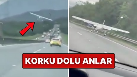 Brezilya’da Şok Eden Anlar: Motoru Duran Uçak Otoyola İniş Yaptı!
