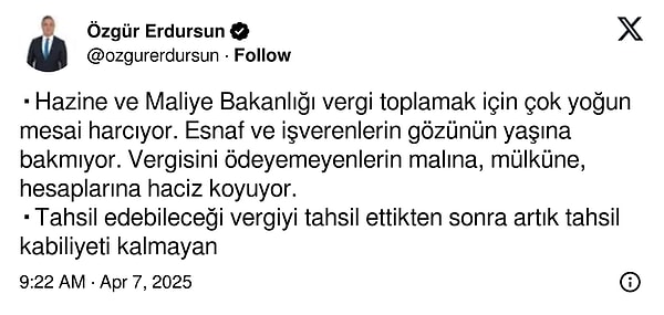 "Bir kaça aya kadar yapılandırma (halk dilinde vergi affı) konuşulmaya başlar ve sonrasında çıkar diye düşünüyorum."