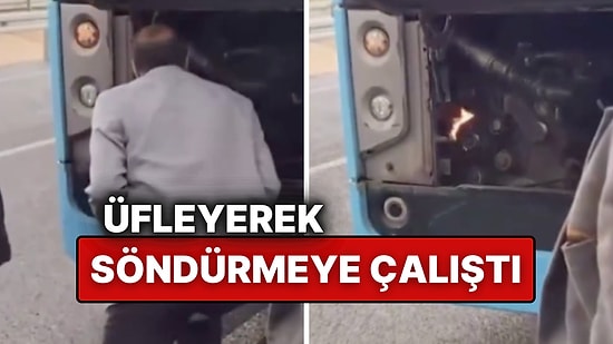 Akıllara Durgunluk Getirdi! Diyarbakır’da Bir Vatandaş, Otobüste Çıkan Yangını Üfleyerek Söndürmeye Çalıştı