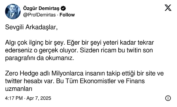 Özgür Demirtaş’ın paylaşımı 👇