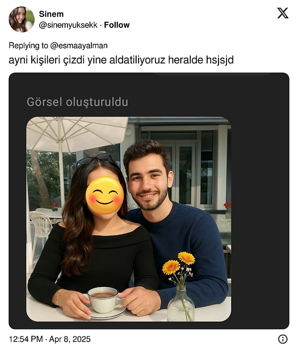 Görselimiz biraz çapkın çıktı.