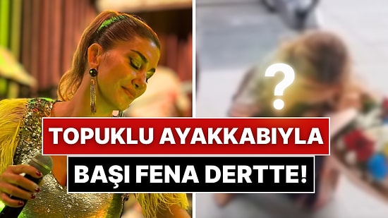 Çizilen Topuğunun Derdine Düştü! Nadide Sultan'ın Topuklu Ayakkabısı Mazgala Sıkıştı