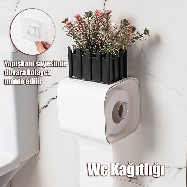 9. Tuvalet kağıdı görüntüsünü gizleyen ve banyonuza şıklık katan bir tuvalet kağıtlığı.