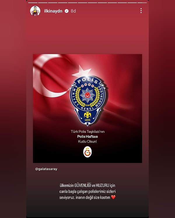 İlkin Aydın da kulübünün paylaşımını alıntılayıp açıklamada bulundu. 👇