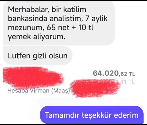 Katılım bankasında çalışan bir analist