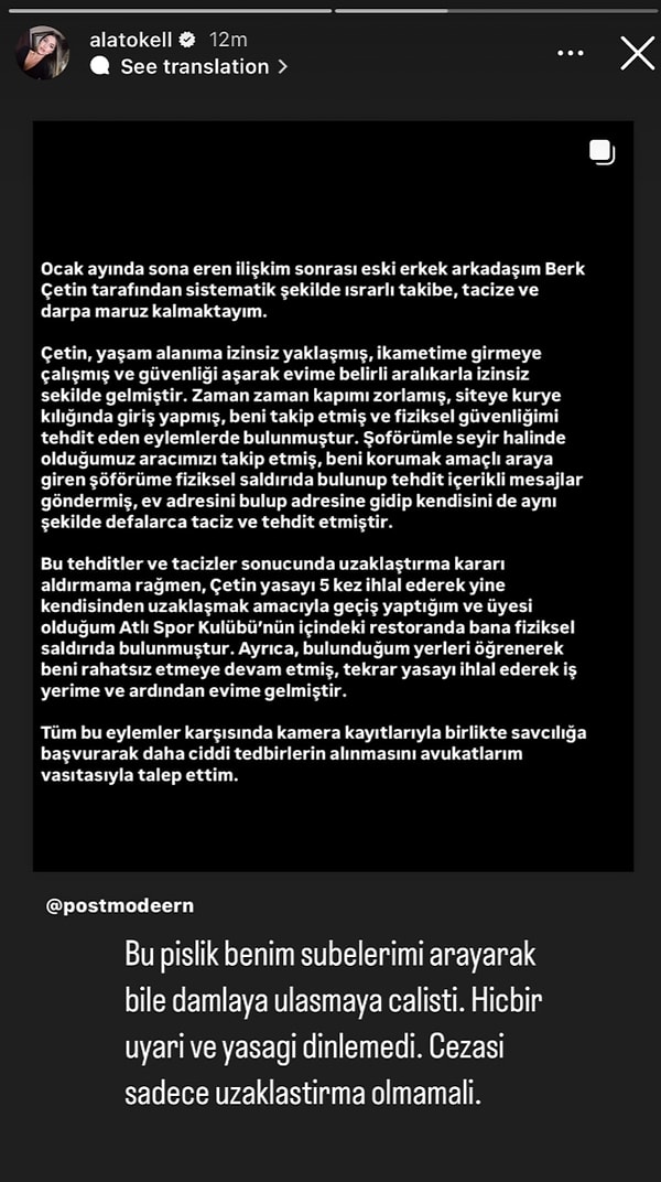 Sessizlik ise geçtiğimiz saatlerde Danla, darp açıklamasını yaptıktan sonra bozuldu. Arasının bozuk olduğu eski dostuna destek çıkan Ala Tokel, Berk Çetin'e "pislik" çıkışında bulunmuştu.