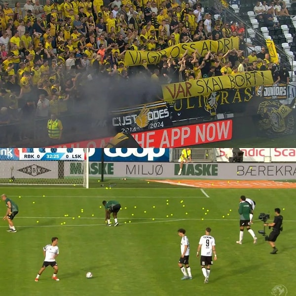 Rosenborg-Lillestrom maçı yarıda kalmıştı.