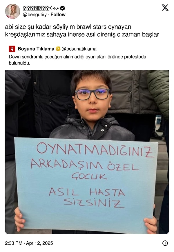 7'den 70'e herkesin elinde bir pankart var