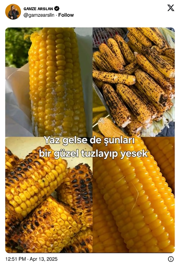Her türlü mısır itinayla yenir.