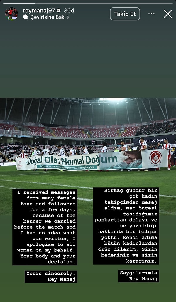 Rey Manaj'ın paylaşımı