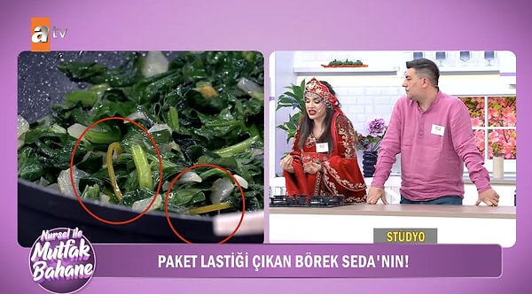 Görüntülerin yeniden incelenmesinin ardından paket lastiği çıkan böreğin Seda geline ait olduğu ortaya çıktı.