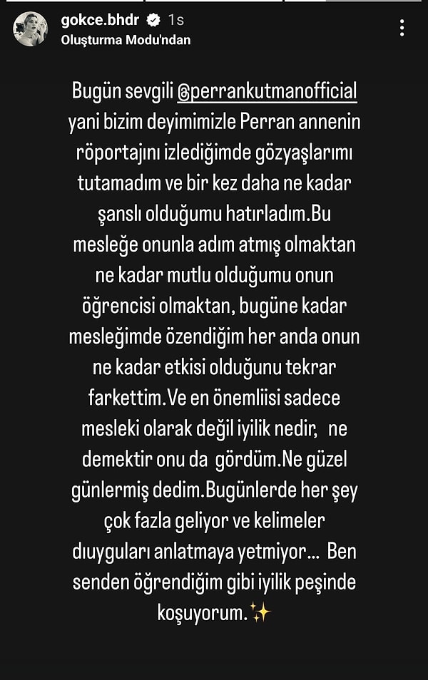 O paylaşım: