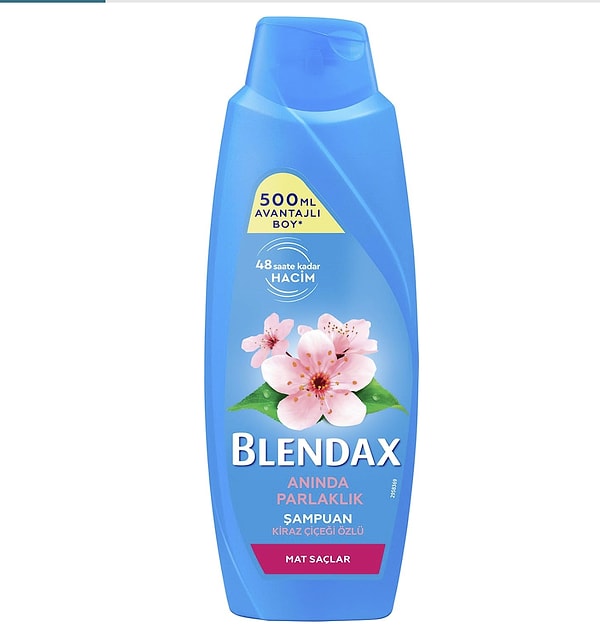 BLENDAX Anında Parlaklık ve Yumuşaklık Kiraz Çiçeği Özlü Şampuan