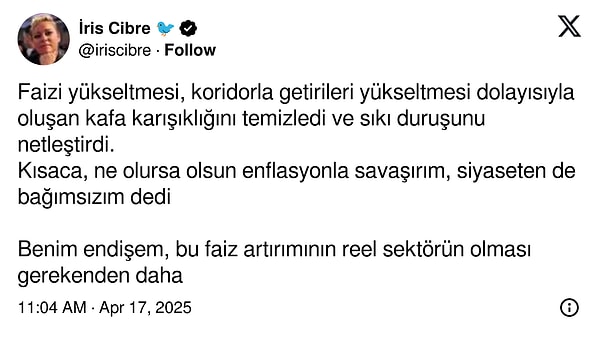 "2024'te atlatmış olmamız gereken yavaşlama, işsizlik, bugüne birikimli sarktı." 👇