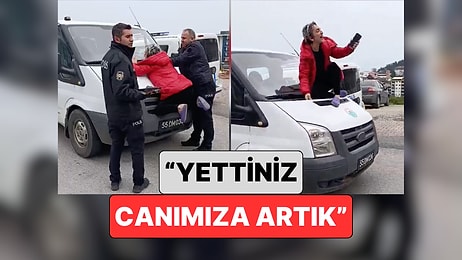 Samsun’da Bir Kadın Sokak Köpeklerini Toplayan Belediye Aracının Üzerine Oturdu