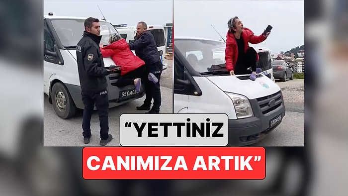 Samsun’da Bir Kadın Sokak Köpeklerini Toplayan Belediye Aracının Üzerine Oturdu