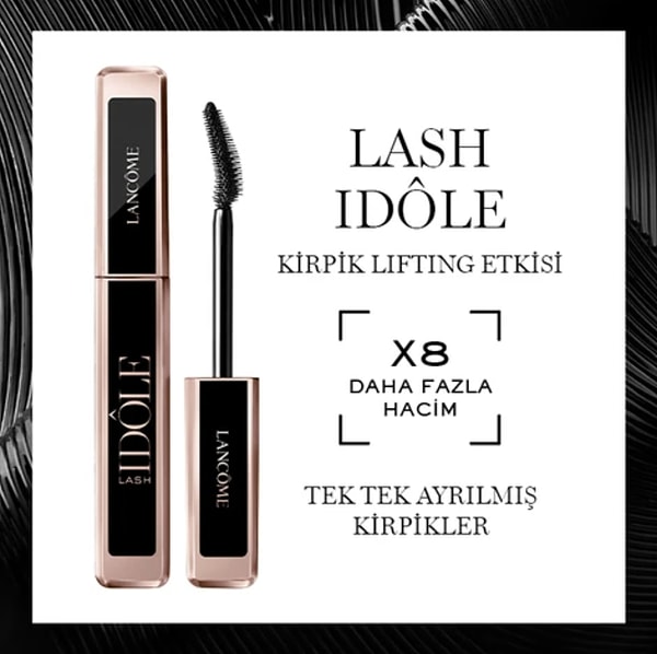 6. Hepsiburada günün indiriminde bugün! Lancome Lash Idôle Lifting Etkili Hacim Veren Maskara 01 Siyah