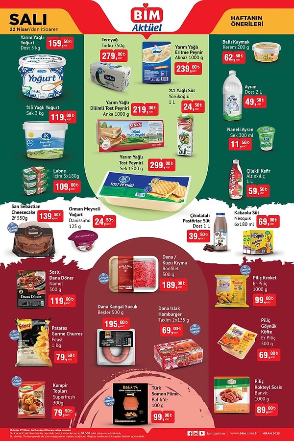 Dost Yarım Yağlı Yoğurt 5 Kg 159,50 TL