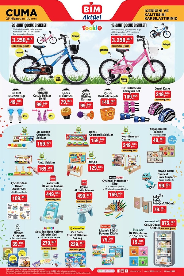 20 Jant Çocuk Bisikleti 3.250 TL