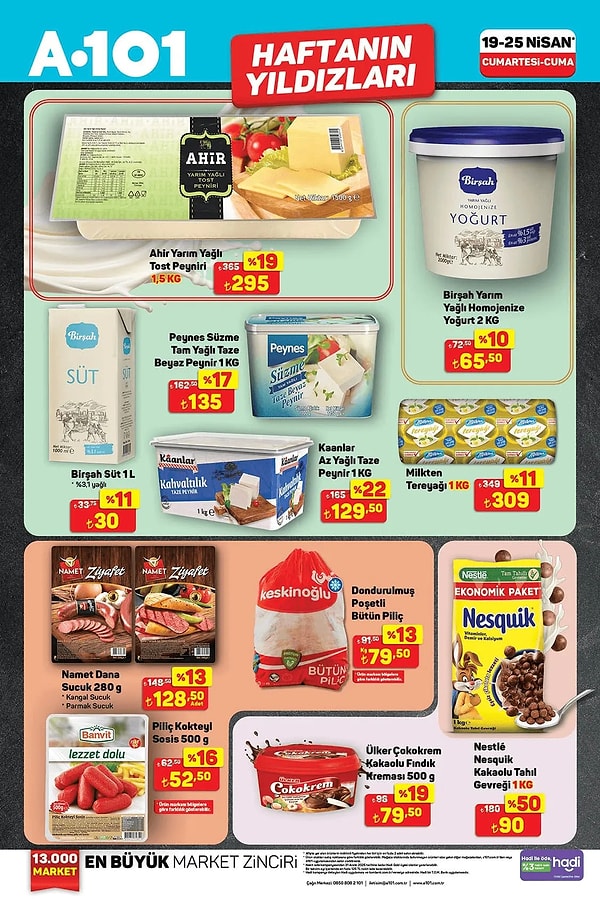 Ahir Yarım Yağlı Tost Peyniri 1,5 Kg 295 TL Görseli