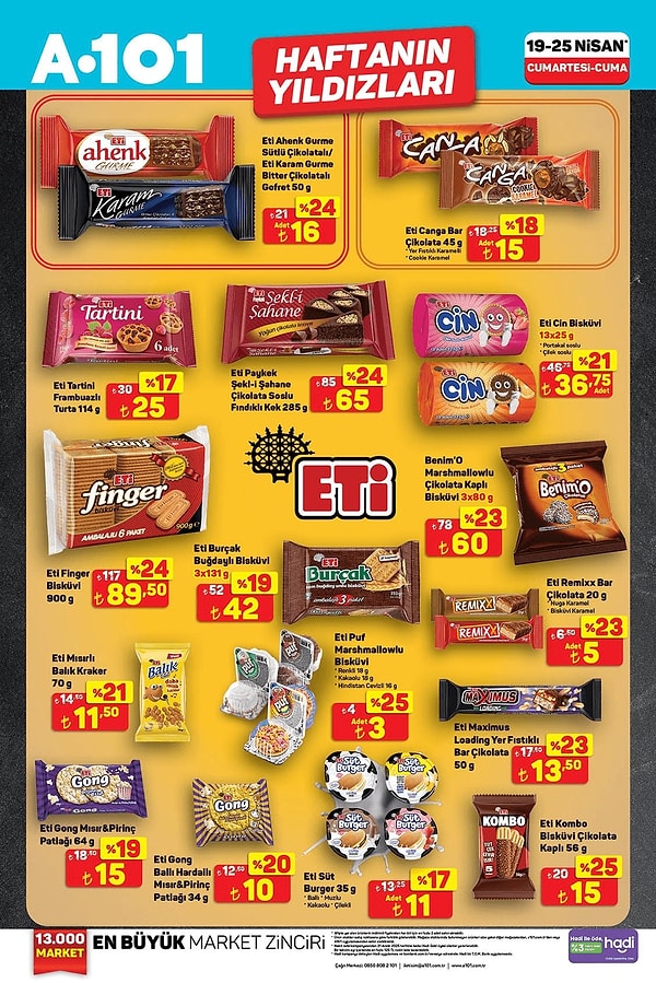 Eti Ahenk Gurme Gofret 50 gr 16 TL